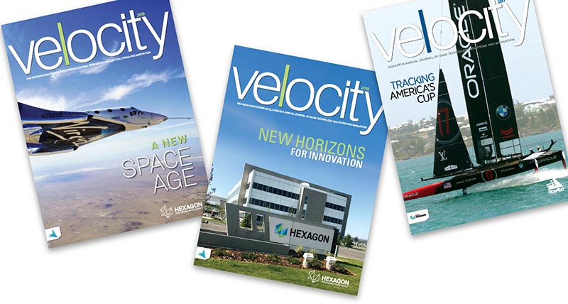 Collage of Velocity Magazine covers